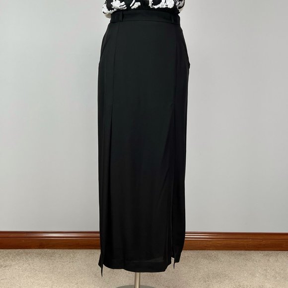 Malene Birger Silk Sequin Gown Maxi Cocktail Dress Black White size 36 US 6 - Picture 5 of 15